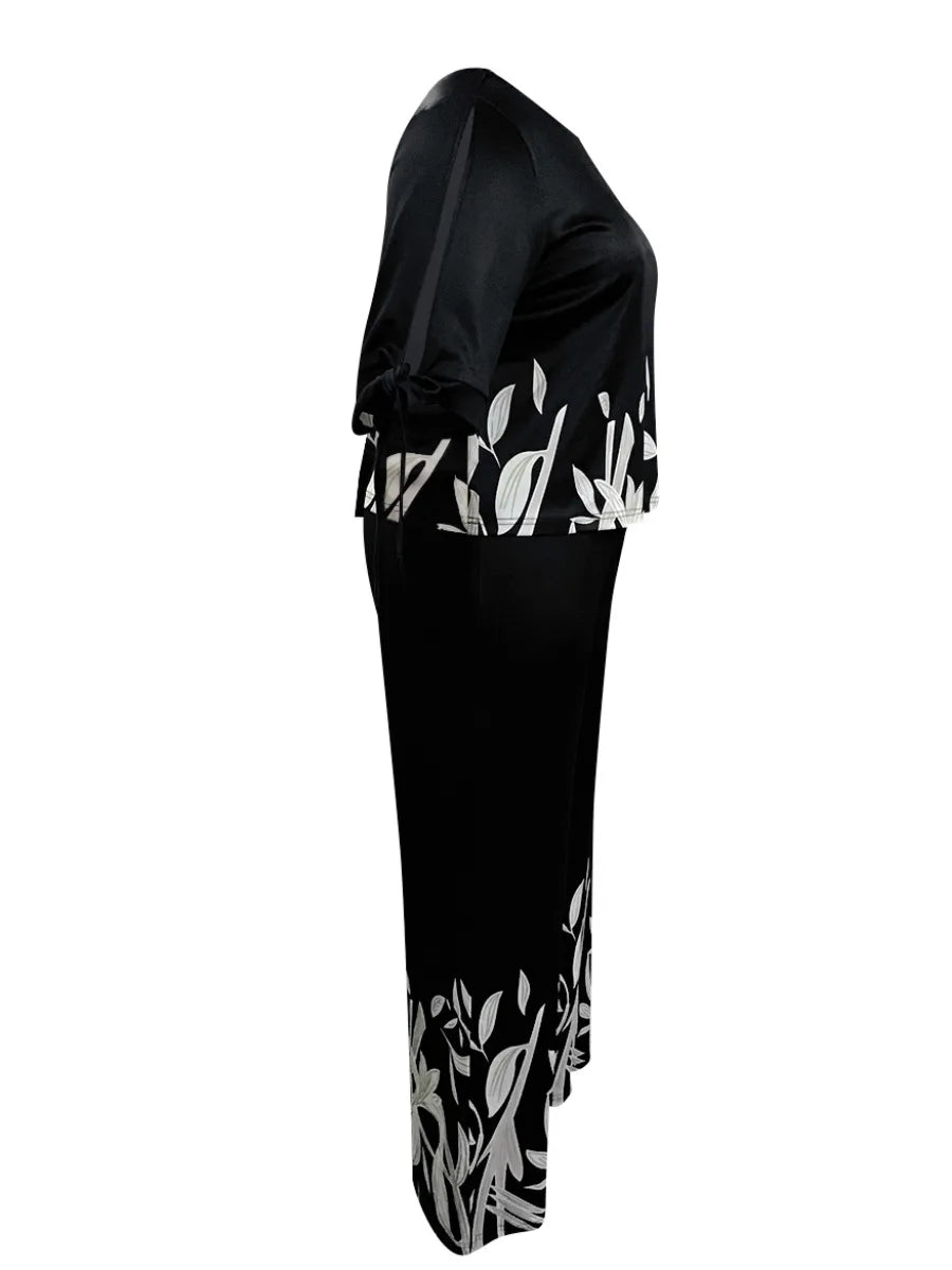 LW Plus Size Women Personalized Printed Pants Set