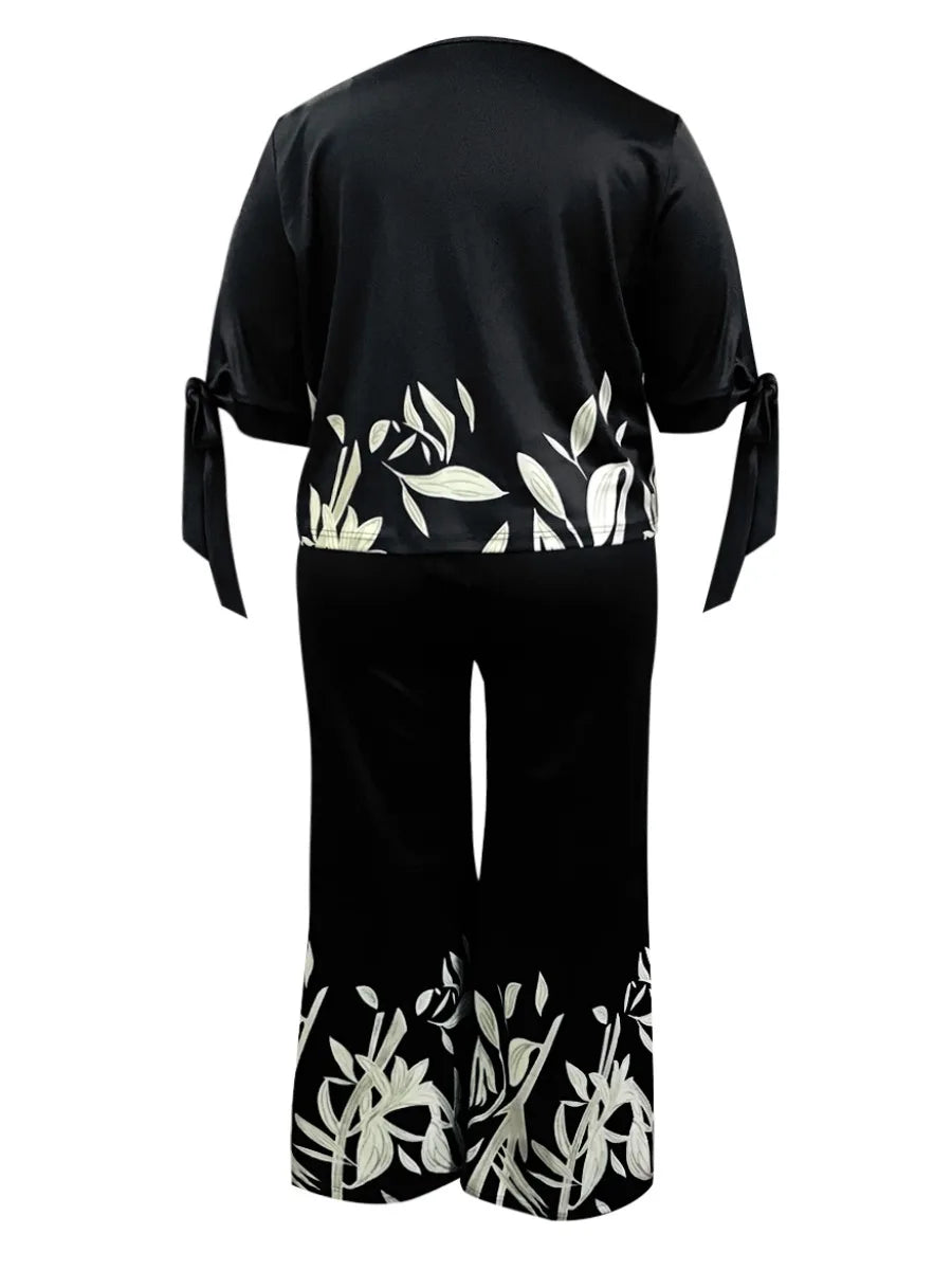 LW Plus Size Women Personalized Printed Pants Set