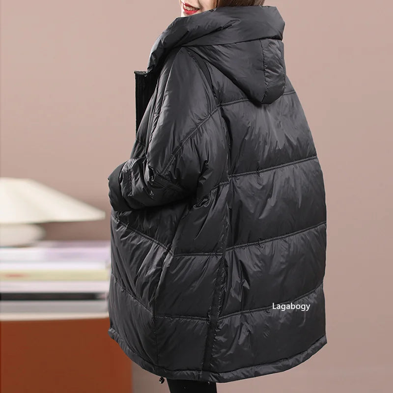 Lagabogy 2024 New Winter Women White Duck Down