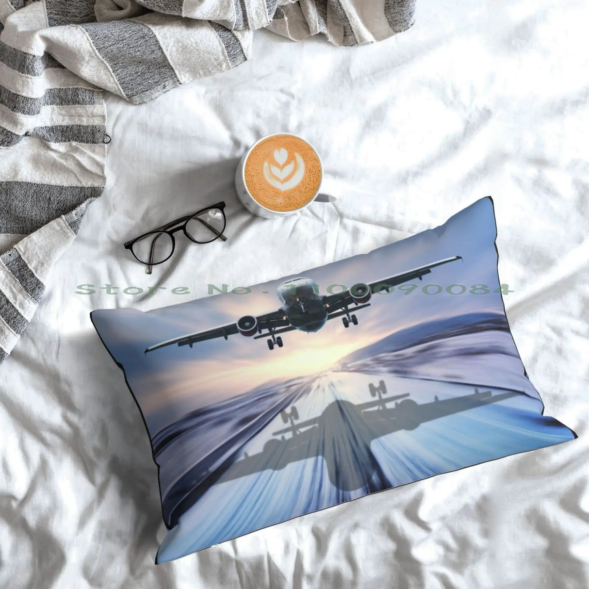 Landing Of The Passenger Plane Pillow Case 20x30