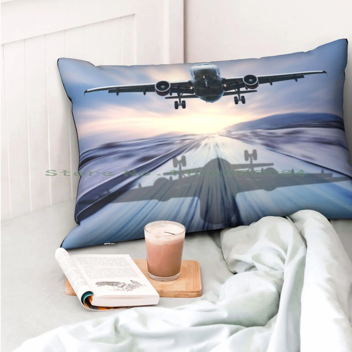 Landing Of The Passenger Plane Pillow Case 20x30