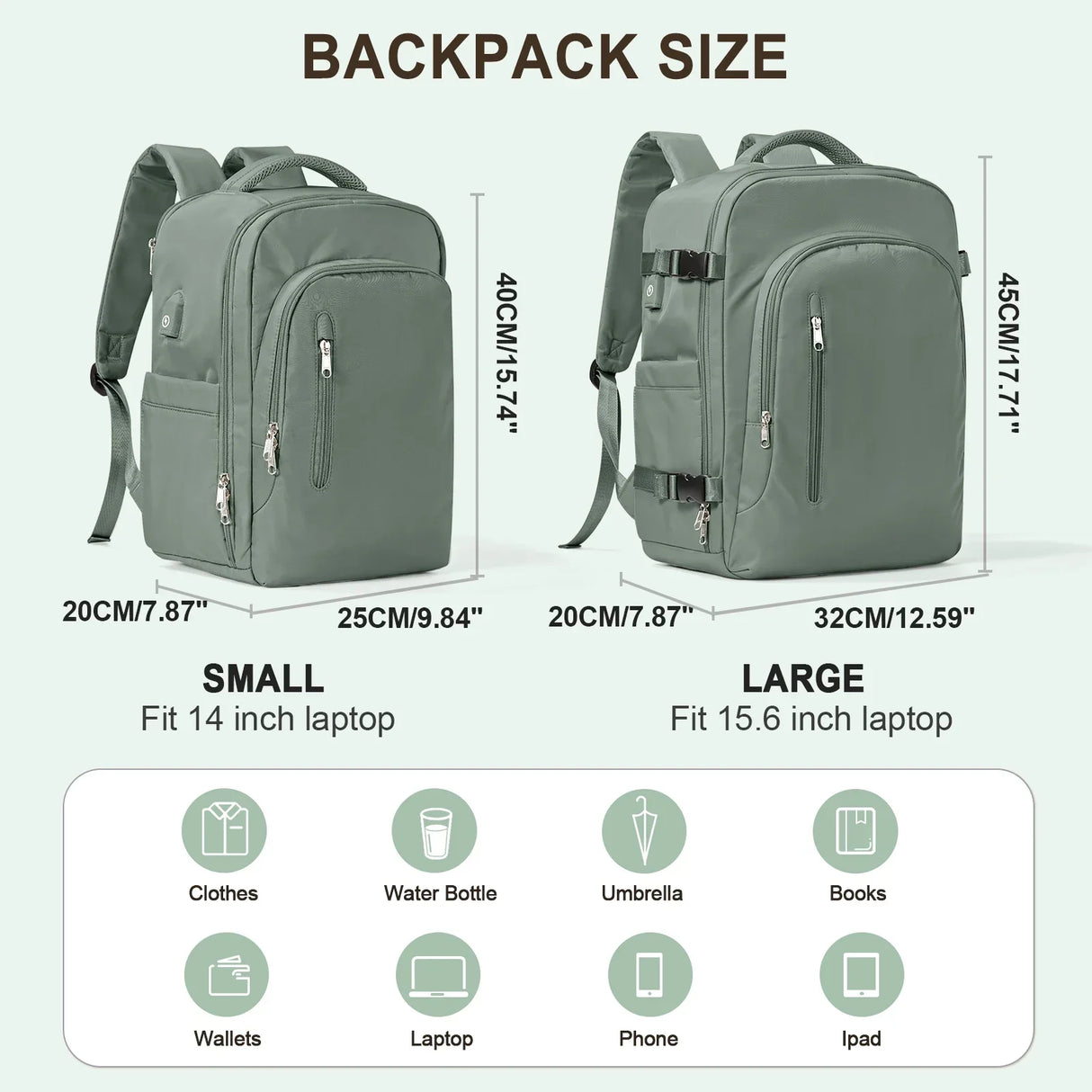 Laptop Bag Travel Backpack for Women Large Capacity
