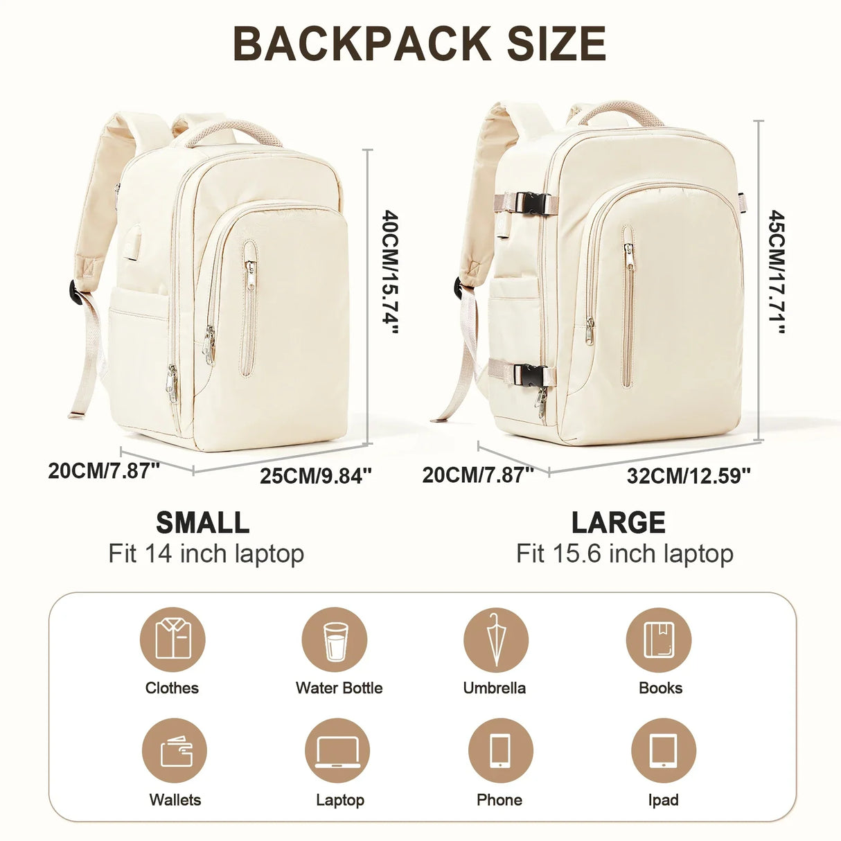 Laptop Bag Travel Backpack for Women Large Capacity