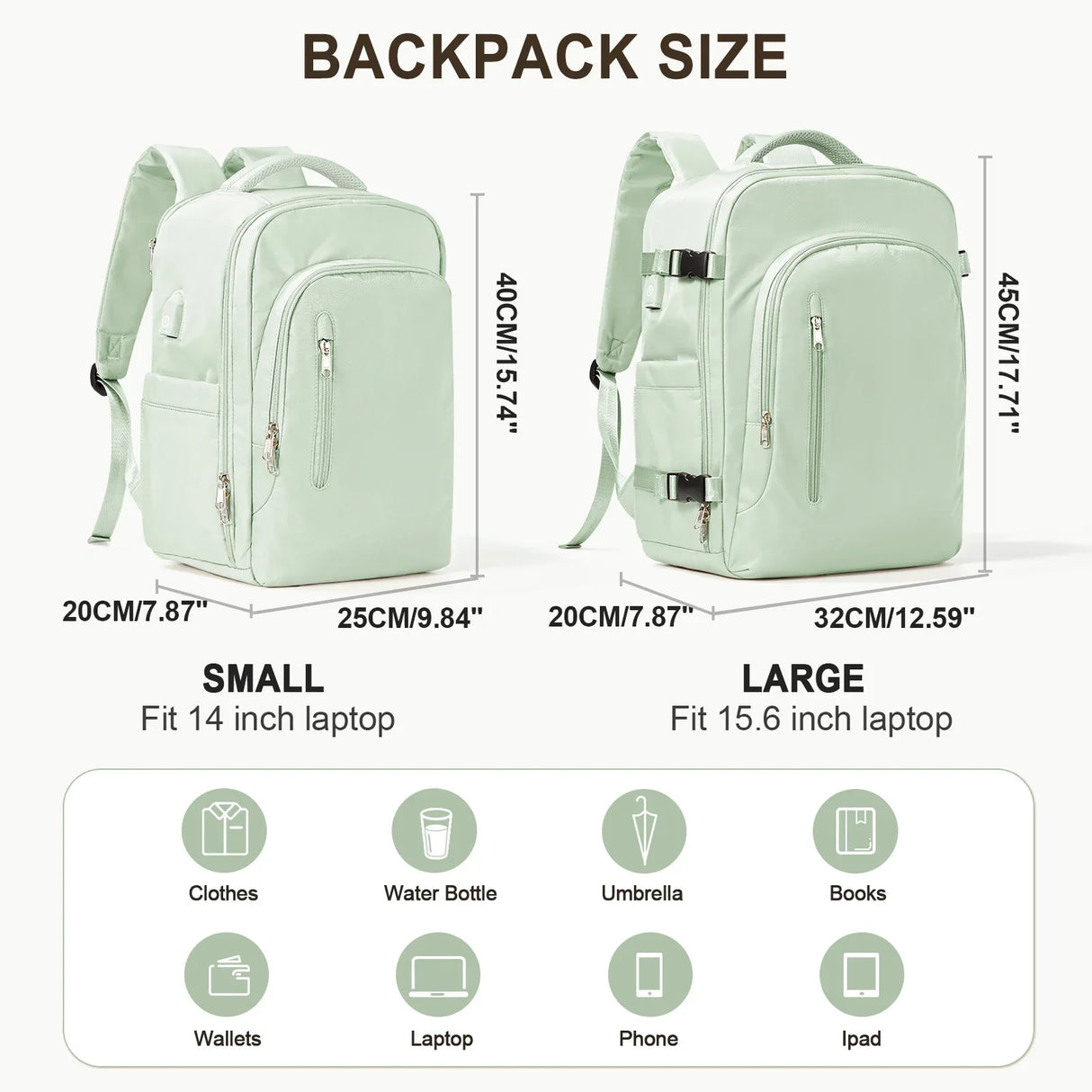 Laptop Bag Travel Backpack for Women Large Capacity