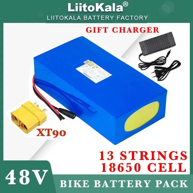 LiitoKala 48V 32ah 1500W electric bike battery 20ah