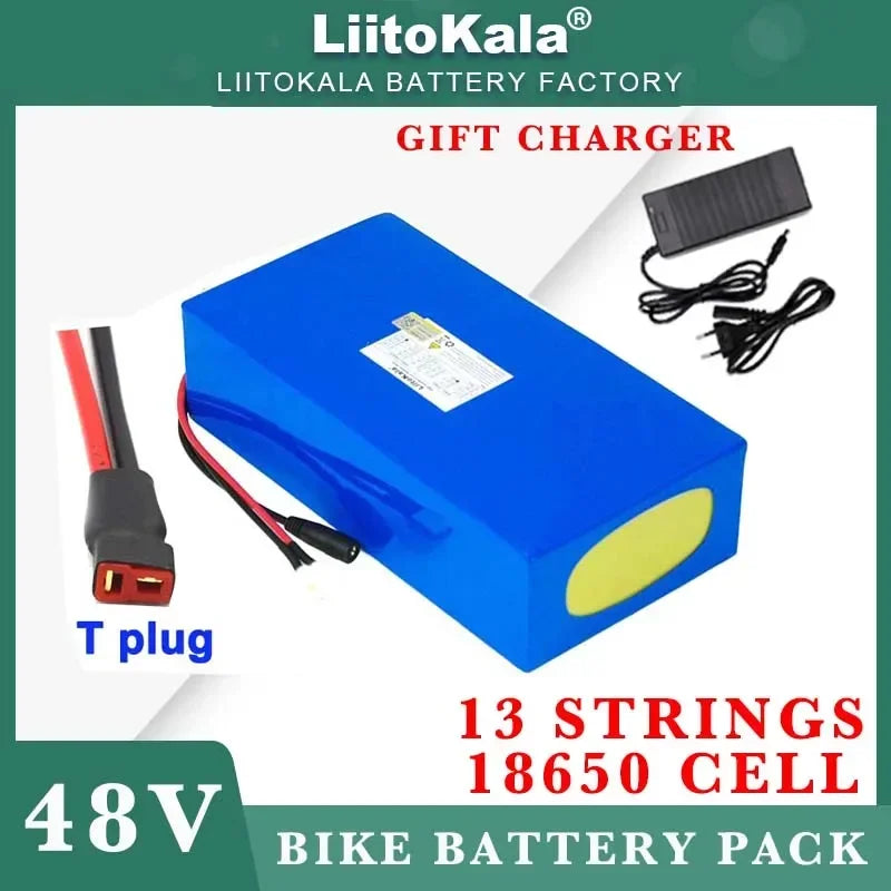 LiitoKala 48V 32ah 1500W electric bike battery 20ah