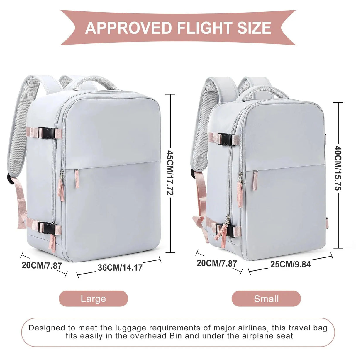 Likros Cabin Bag Ryanair 40x20x25 Easyjet 45x36x20 Backpack
