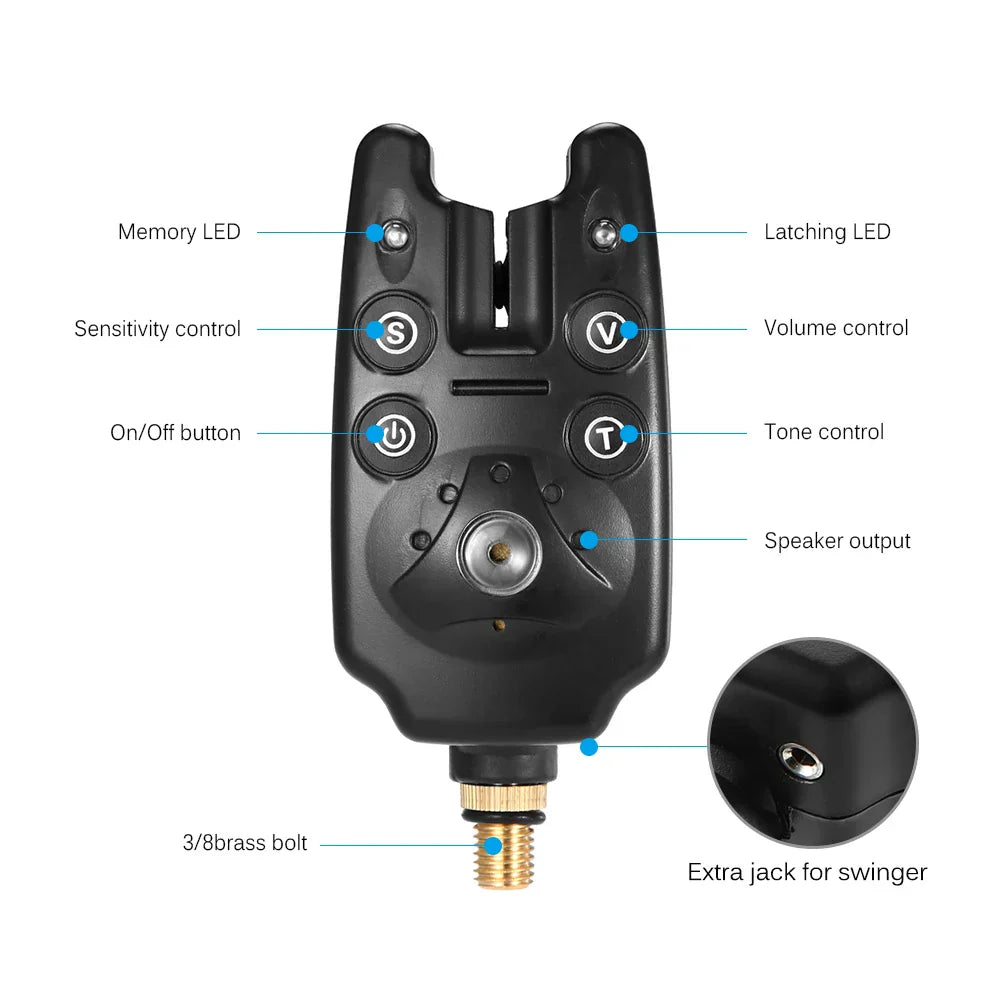 Lixada Fishing Bite Alarms Chain Alert Swinger Set