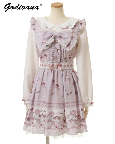 Liz New Fashion Lace Floral Bowknot Sweet Long