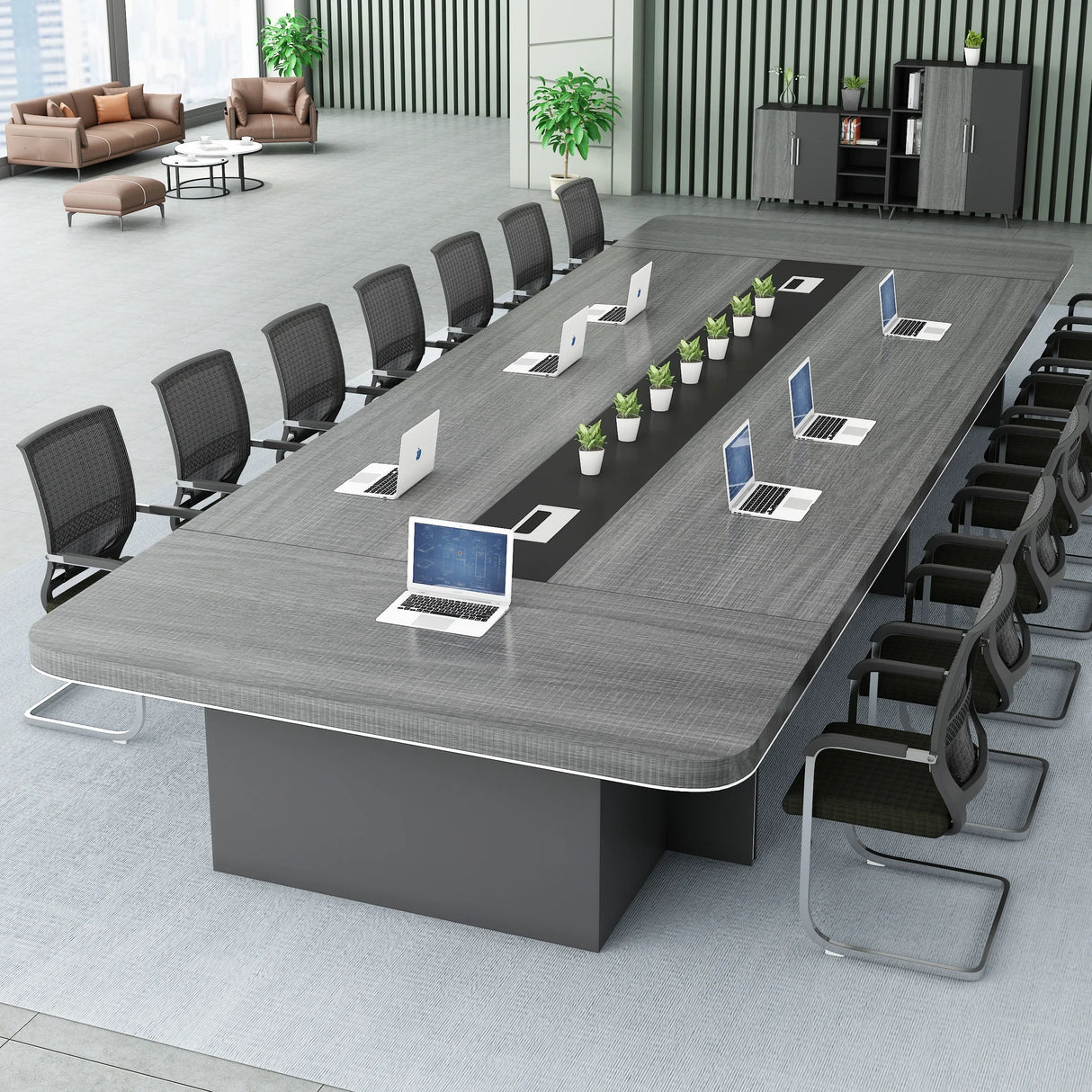 Long Meeting Office Table Modern Conference Table Chairs