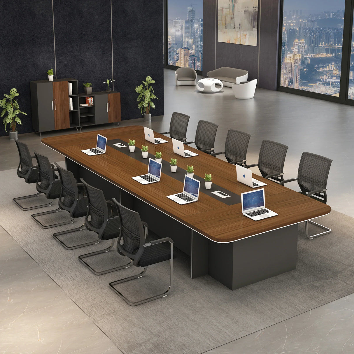 Long Meeting Office Table Modern Conference Table Chairs