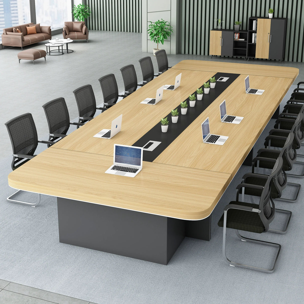 Long Meeting Office Table Modern Conference Table Chairs