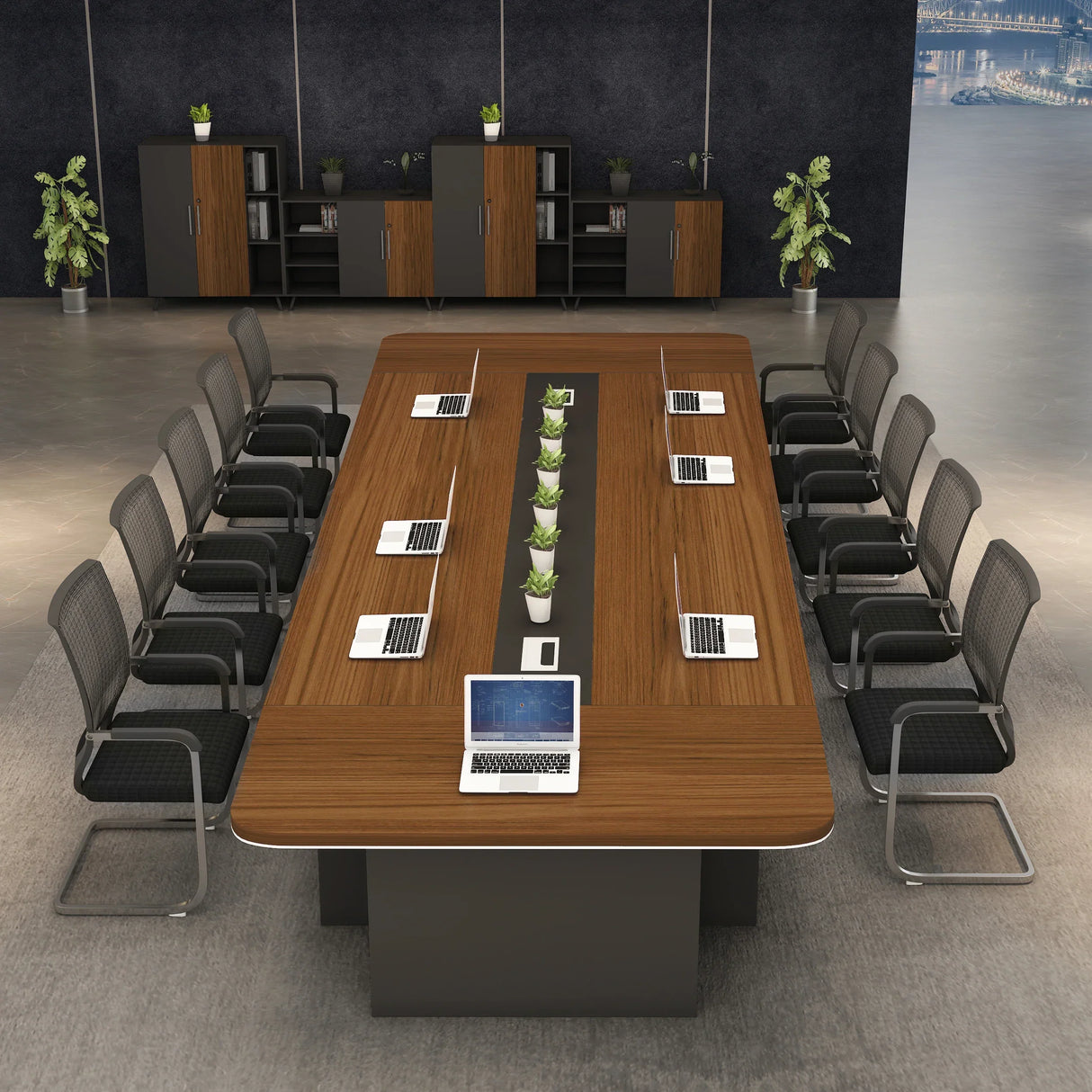 Long Meeting Office Table Modern Conference Table Chairs