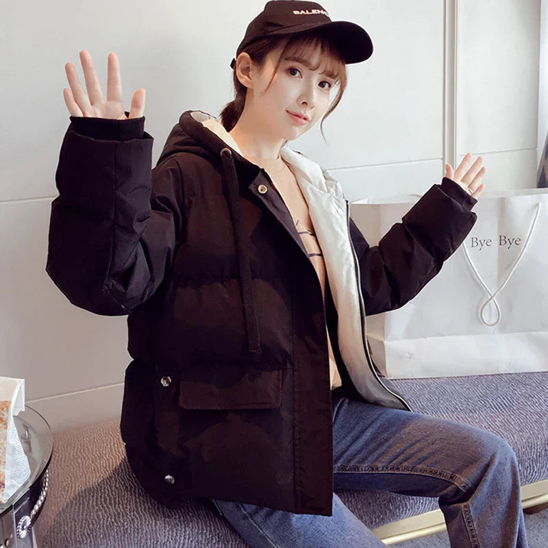 Lucyever New Winter Women's Down Cotton Jacket Casual