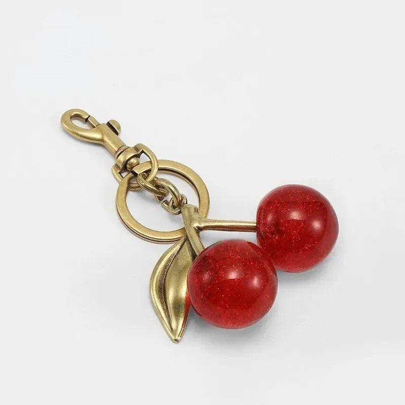 Luxury Cherry Pendant Decoration Accessories For Coach Handbag
