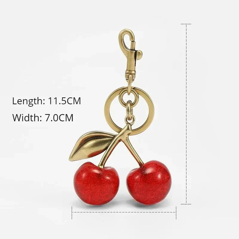 Luxury Cherry Pendant Decoration Accessories For Coach Handbag