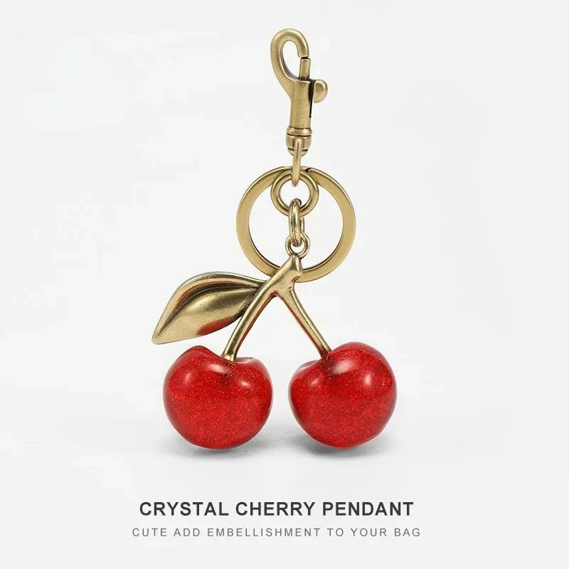 Luxury Cherry Pendant Decoration Accessories For Coach Handbag