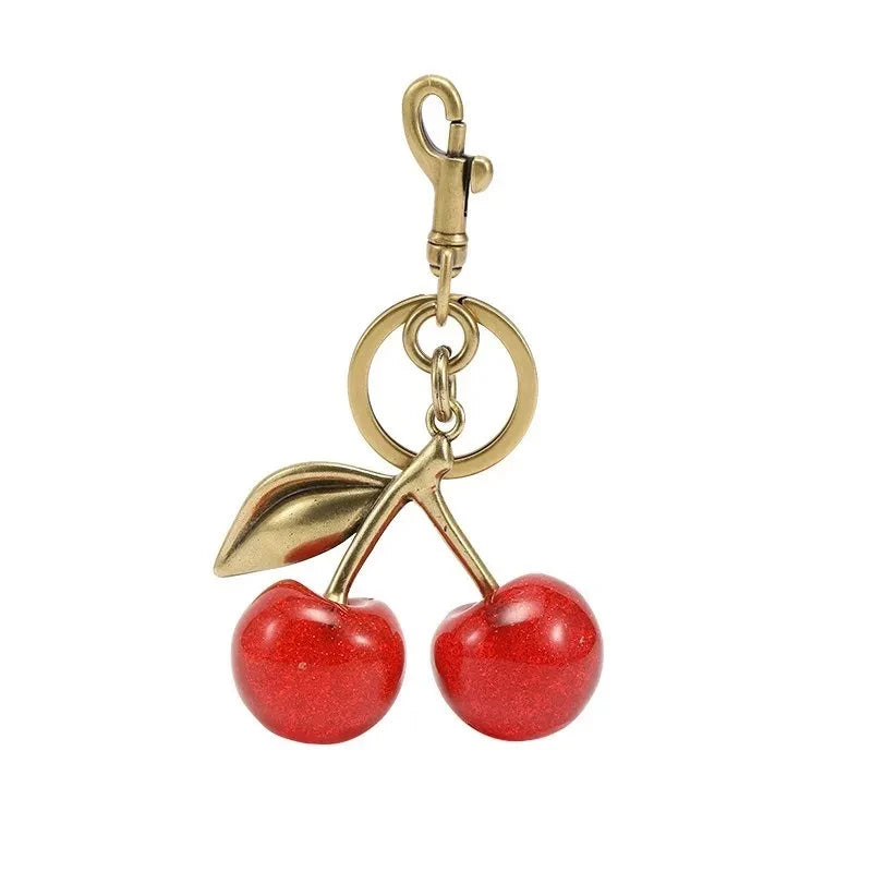 Luxury Cherry Pendant Decoration Accessories For Coach Handbag
