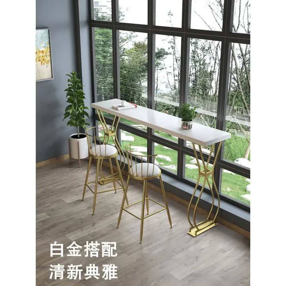 Luxury Solid Wood Bar Table Home Milk Tea
