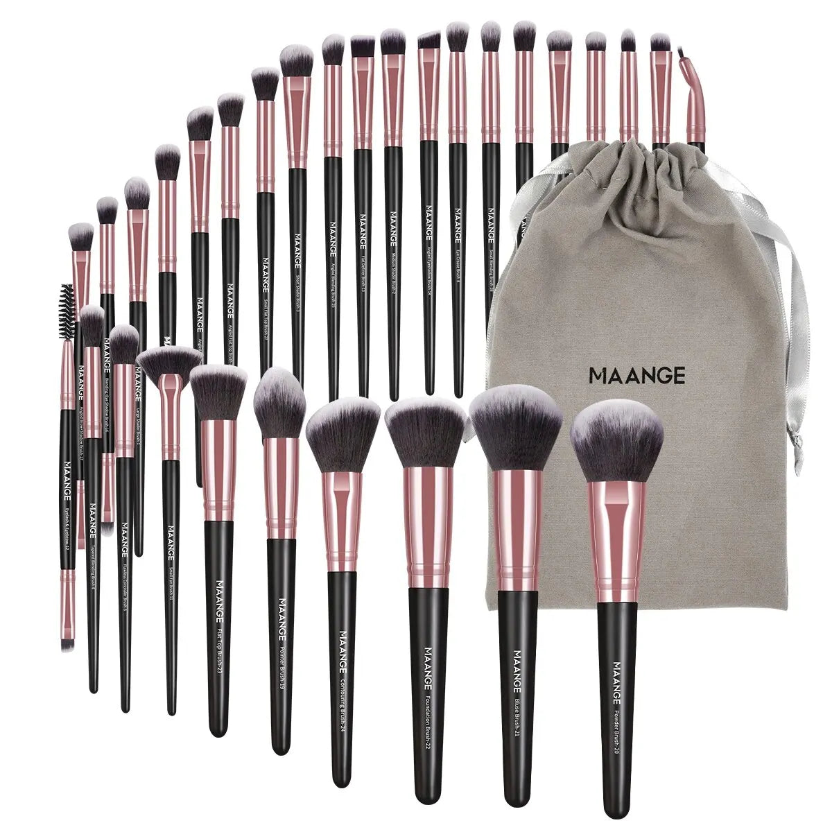 MAANGE 30pcs Professional Makeup Brush Set Foundation Concealers