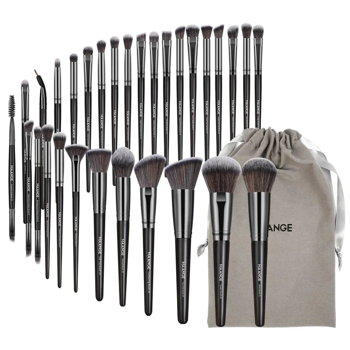 MAANGE 30pcs Professional Makeup Brush Set Foundation Concealers
