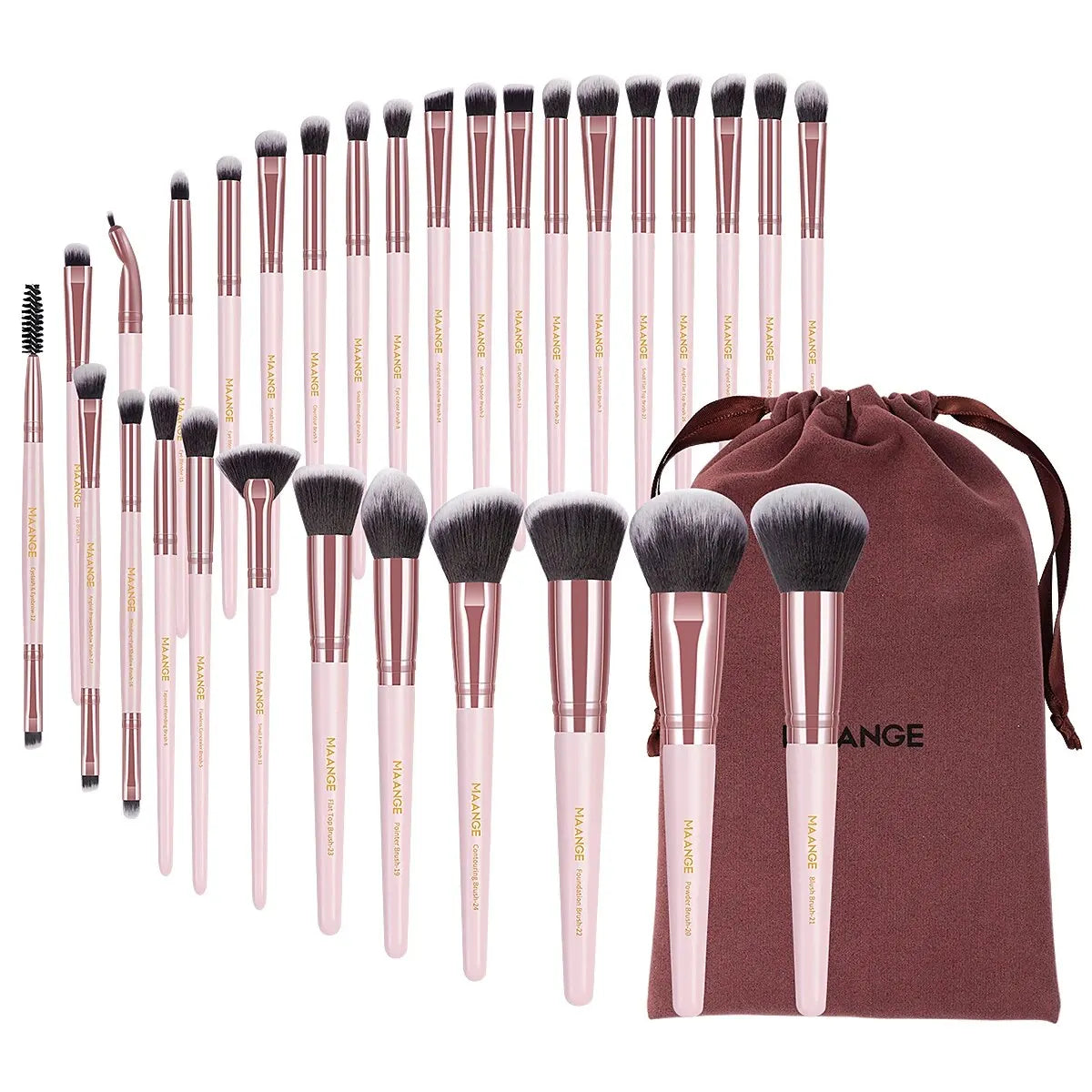 MAANGE 30pcs Professional Makeup Brush Set Foundation Concealers