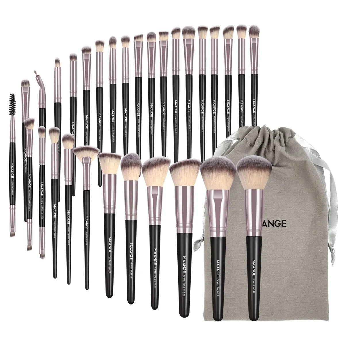 MAANGE 30pcs Professional Makeup Brush Set Foundation Concealers