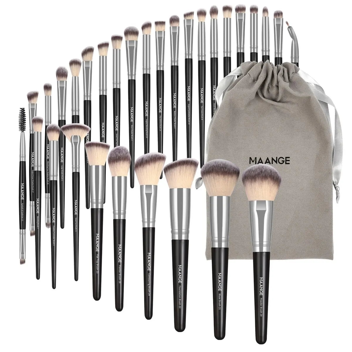 MAANGE 30pcs Professional Makeup Brush Set Foundation Concealers