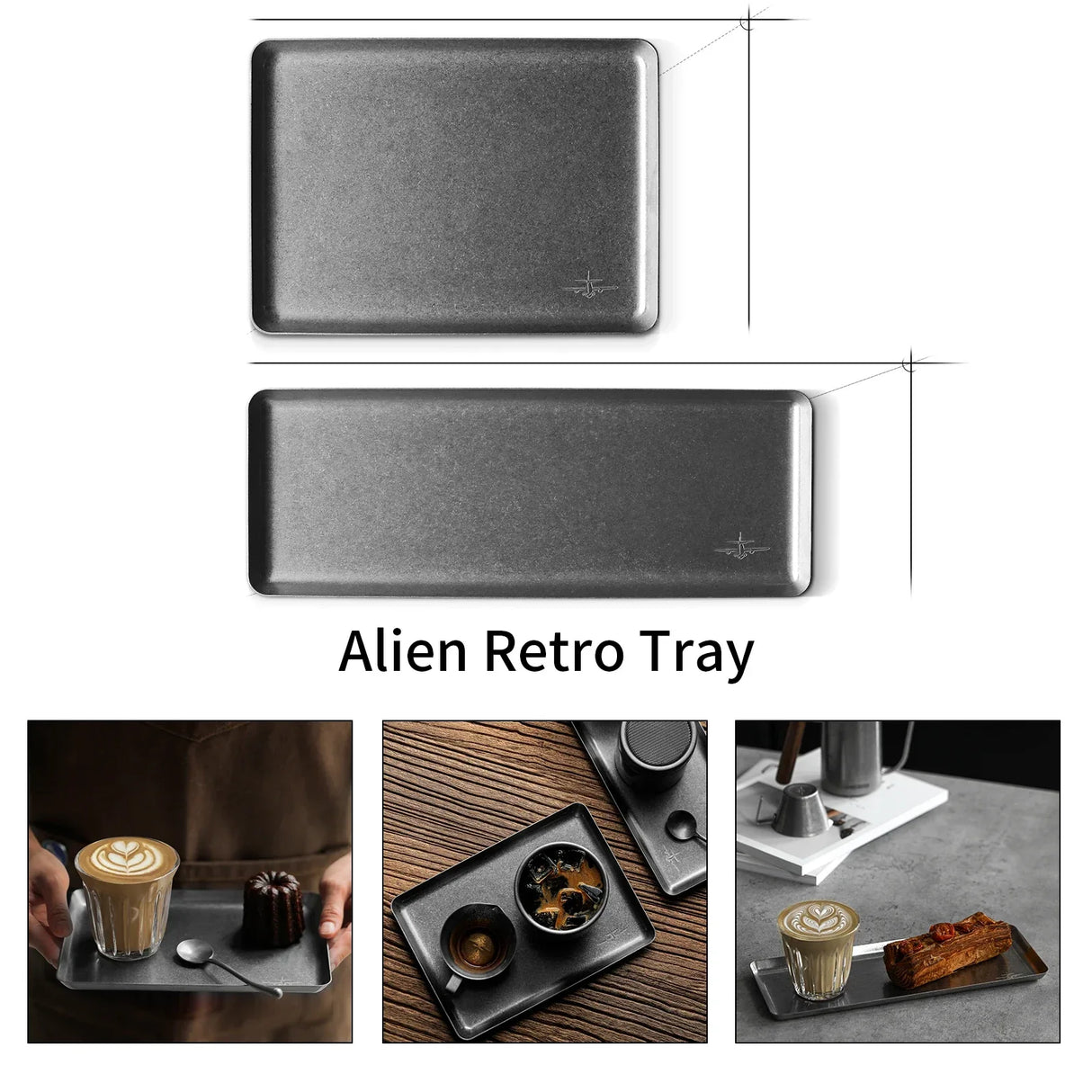 MHW-3BOMBER Vintage Espresso Coffee Bar Tray Rectangular Stainless
