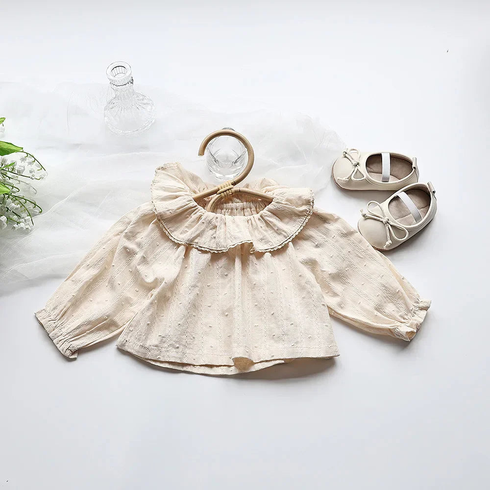 MILANCEL Baby Clothes Peter Pan Collar Girls Blouse