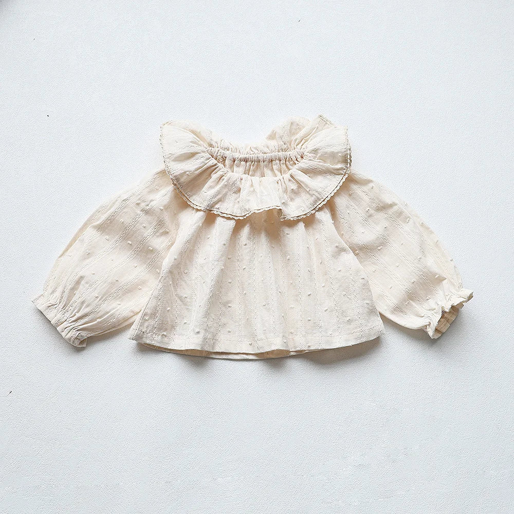 MILANCEL Baby Clothes Peter Pan Collar Girls Blouse