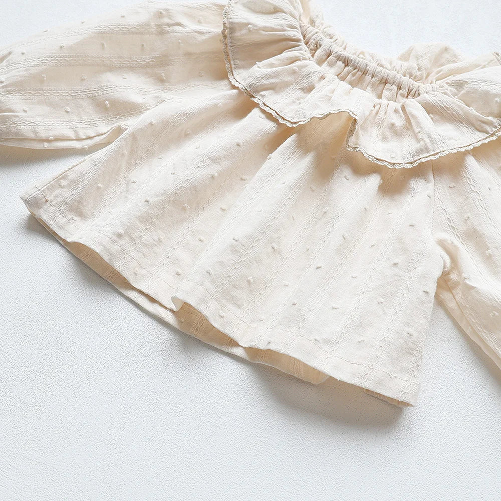 MILANCEL Baby Clothes Peter Pan Collar Girls Blouse