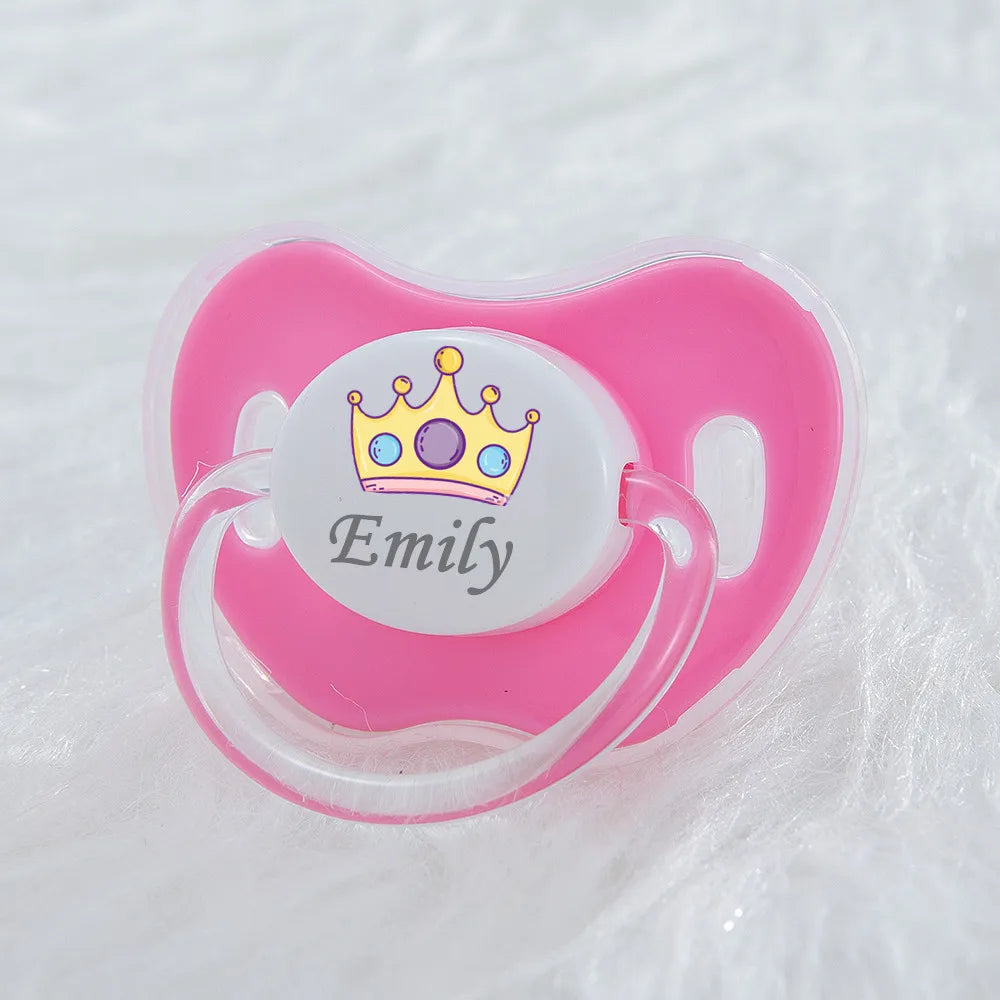 MIYOCAR personalized any name colorful lovely crown pacifier