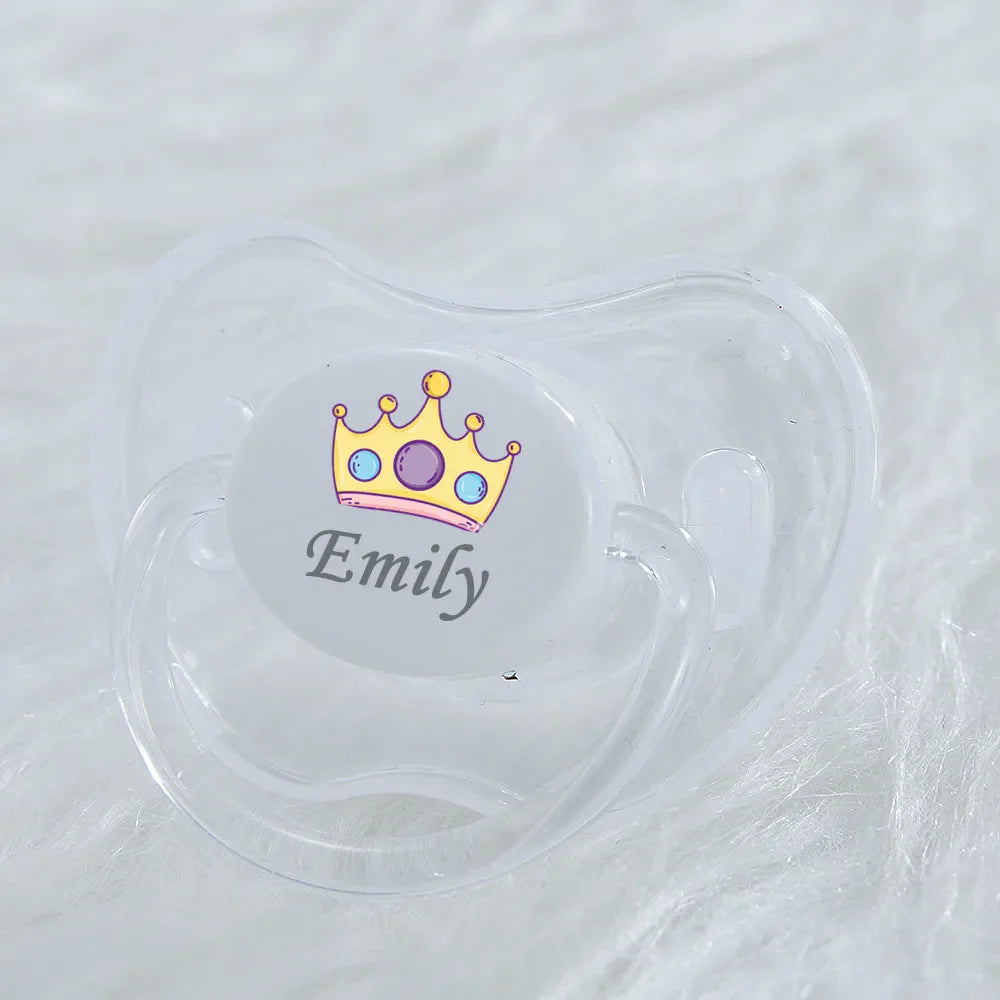MIYOCAR personalized any name colorful lovely crown pacifier