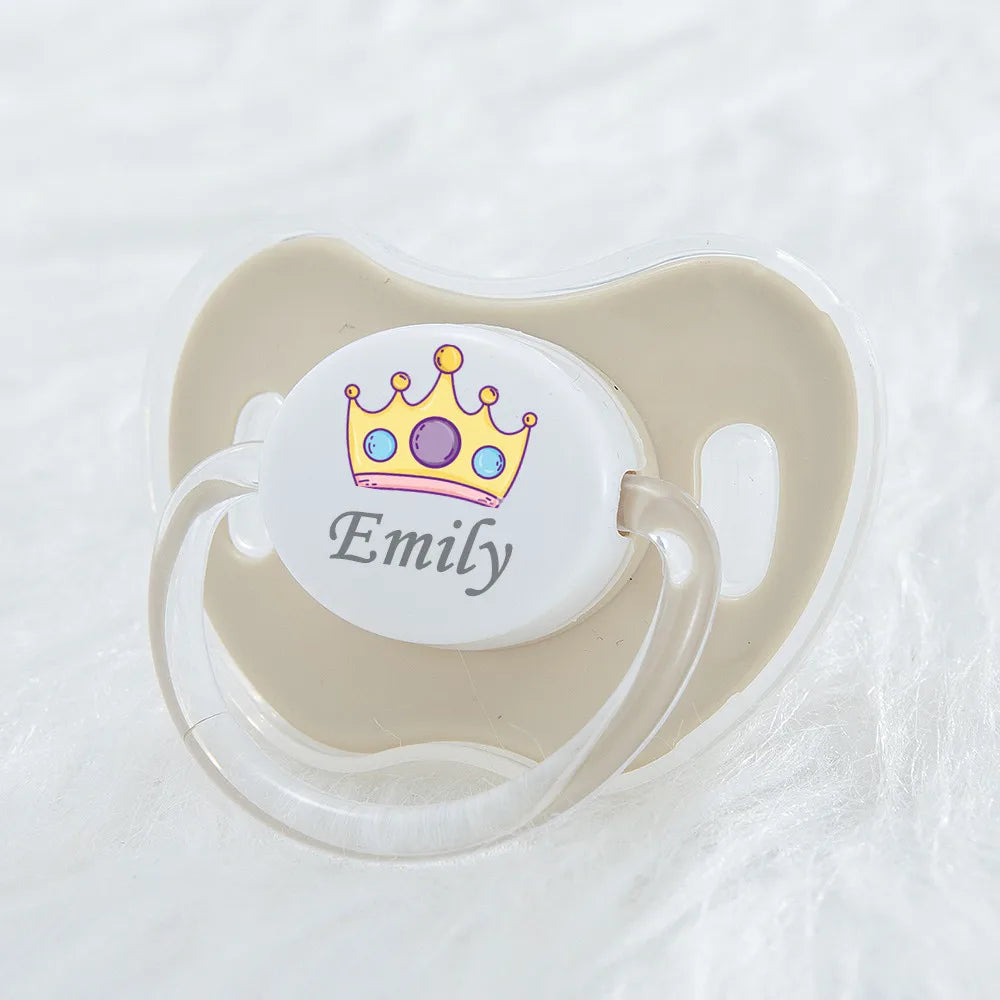 MIYOCAR personalized any name colorful lovely crown pacifier