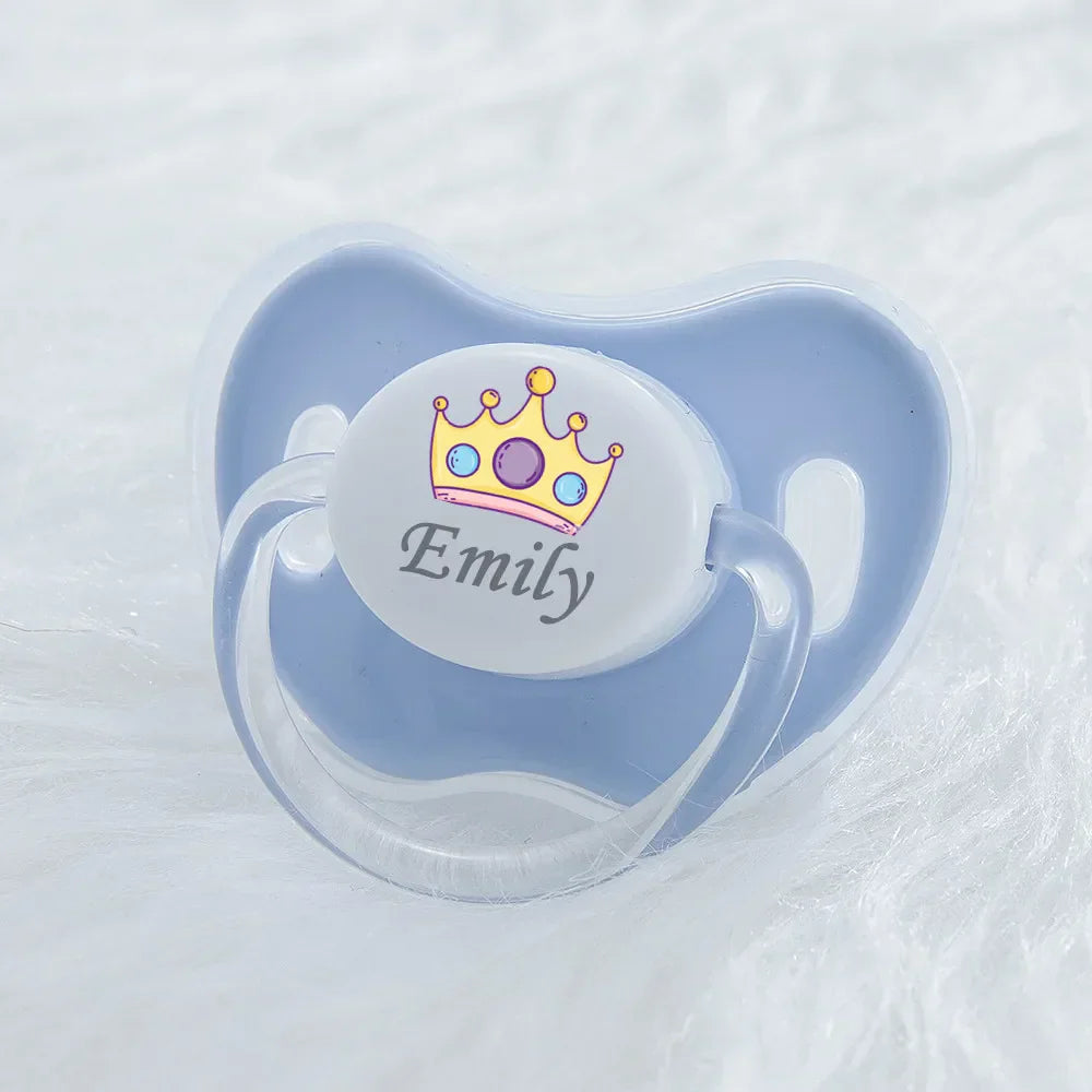 MIYOCAR personalized any name colorful lovely crown pacifier