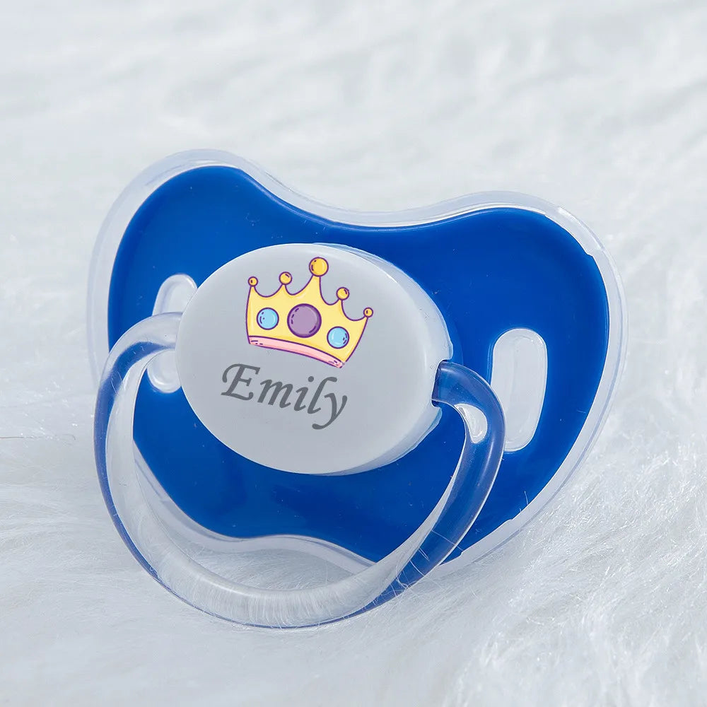 MIYOCAR personalized any name colorful lovely crown pacifier