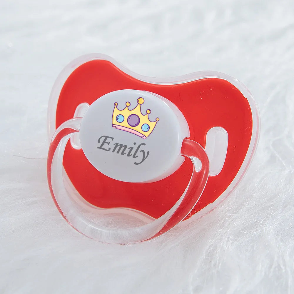 MIYOCAR personalized any name colorful lovely crown pacifier