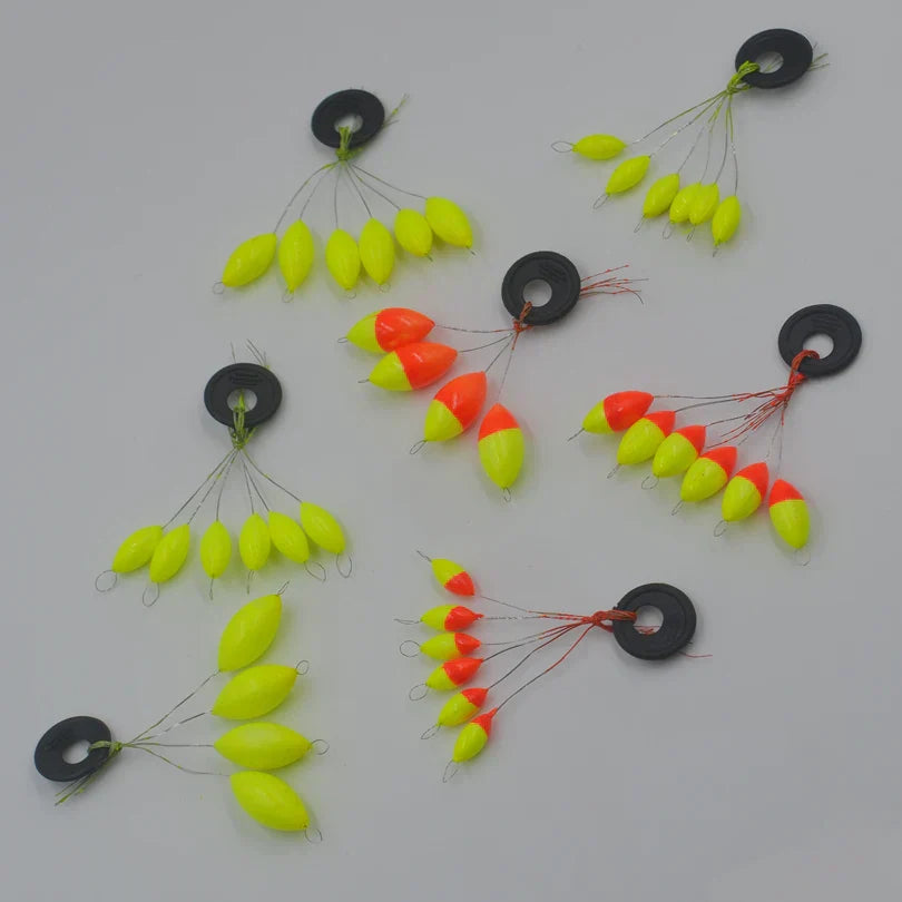 MNFT 60Pcs Seven-star Oval Mini Fishing Float Space