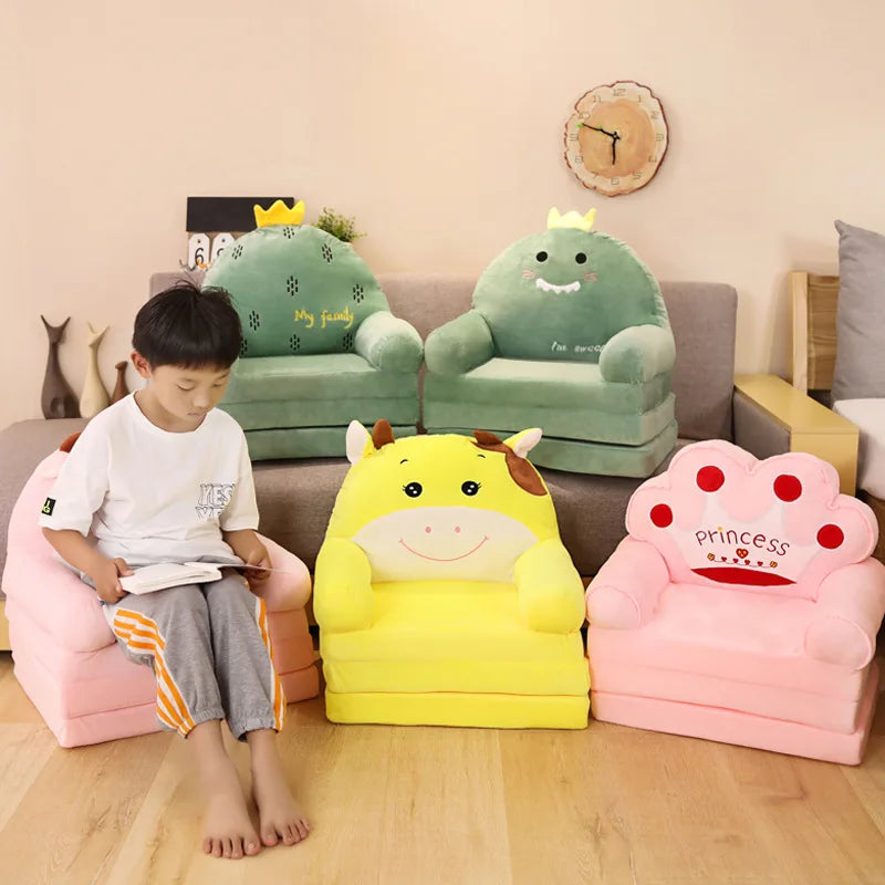 MOMO Children Sofa Cute Cartoon Lazy Folding Small