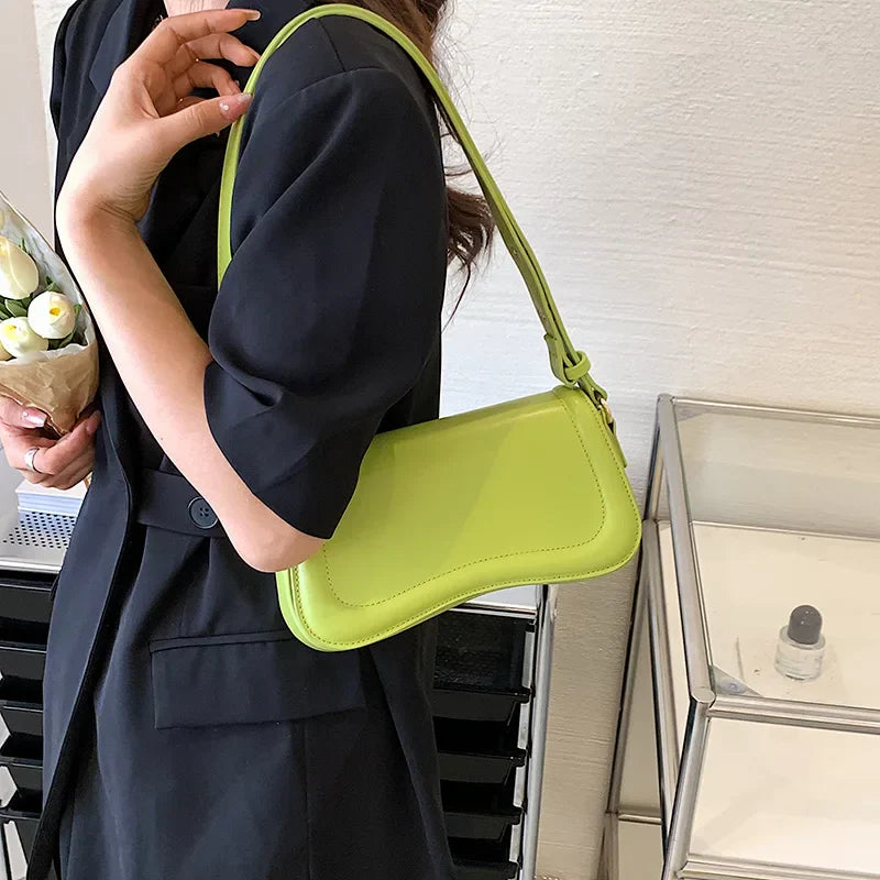 MOODS Flap Crossbody Bags For Women Pure Color