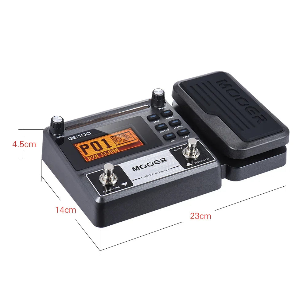 MOOER GE100 Guitar Multi-Effect Processor Pedal Loop Recording