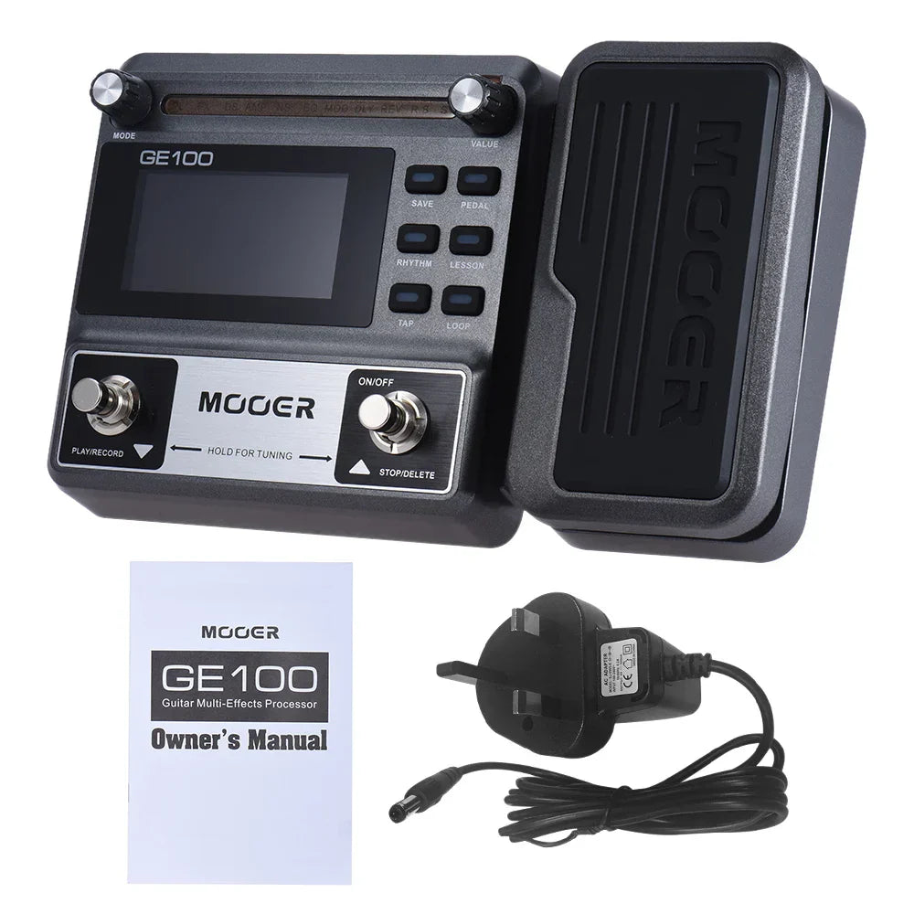 MOOER GE100 Guitar Multi-Effect Processor Pedal Loop Recording