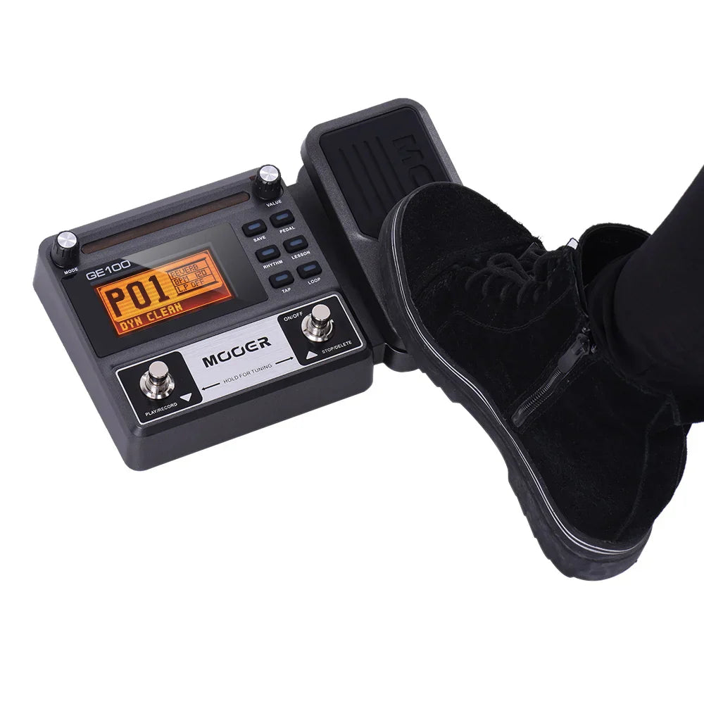 MOOER GE100 Guitar Multi-Effect Processor Pedal Loop Recording