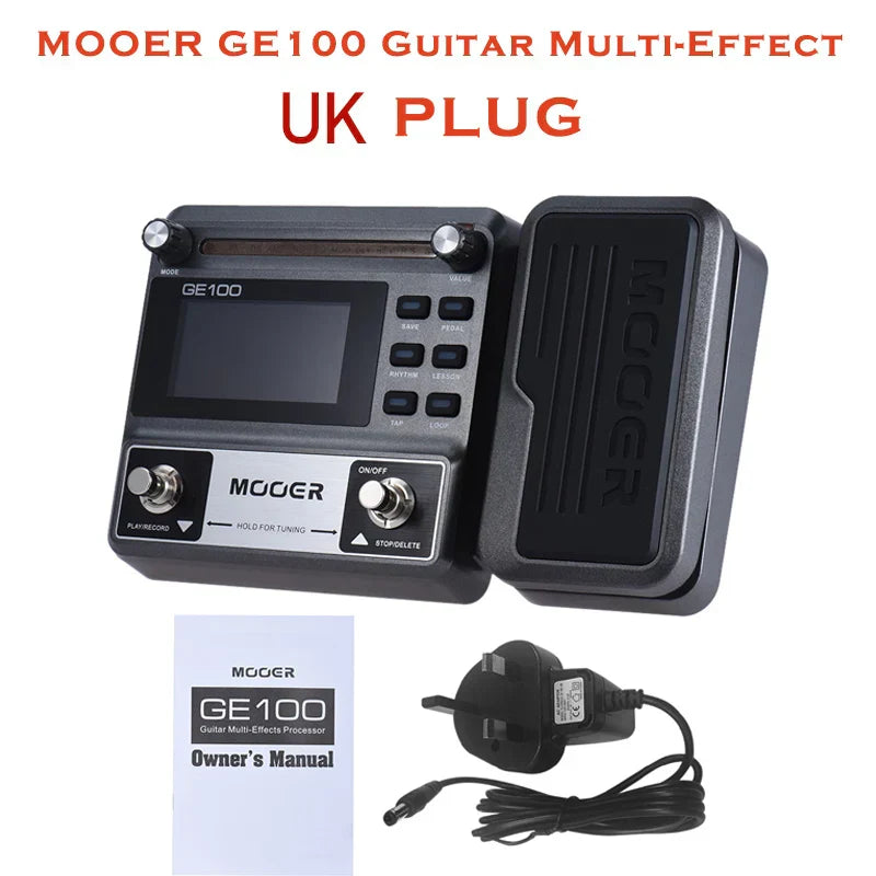 MOOER GE100 Guitar Multi-Effect Processor Pedal Loop Recording