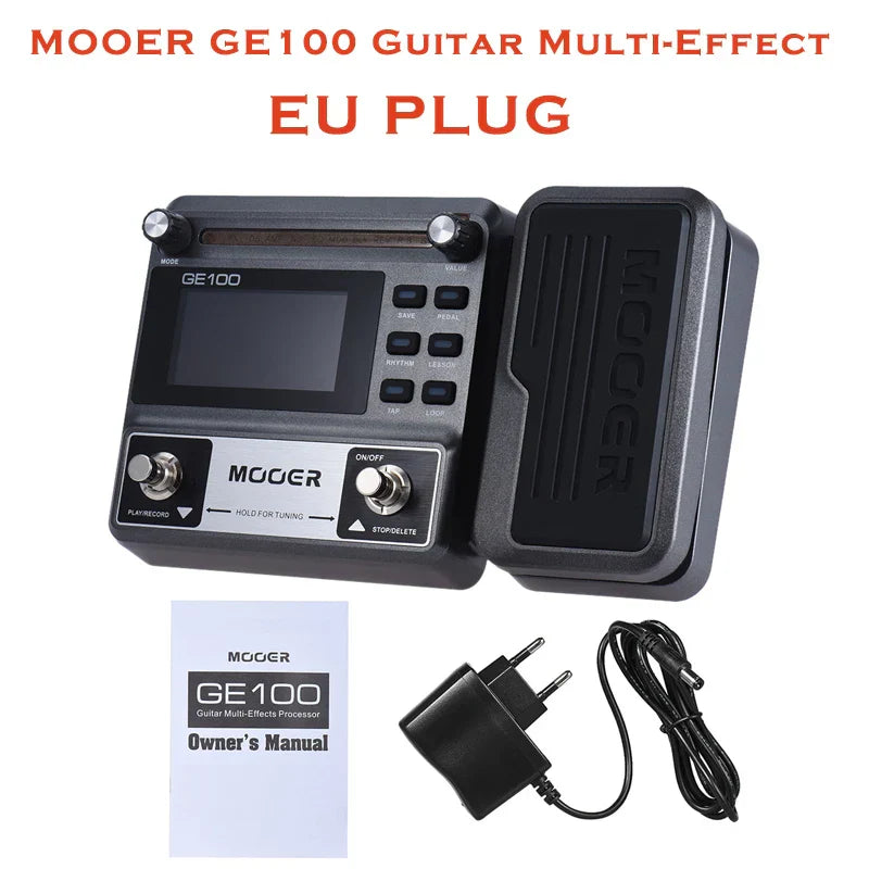 MOOER GE100 Guitar Multi-Effect Processor Pedal Loop Recording