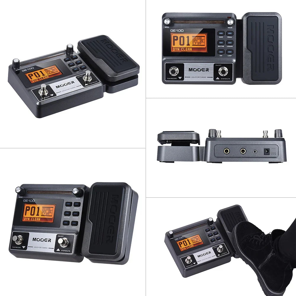 MOOER GE100 Guitar Multi-Effect Processor Pedal Loop Recording