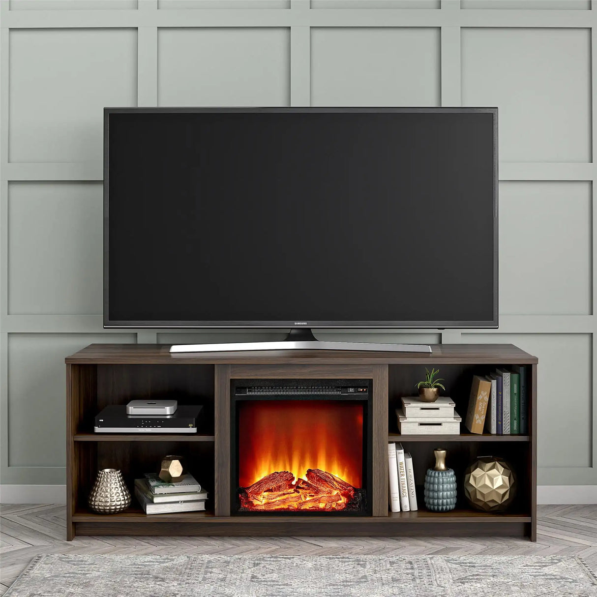 Mainstays Fireplace TV Stand for TVs up to