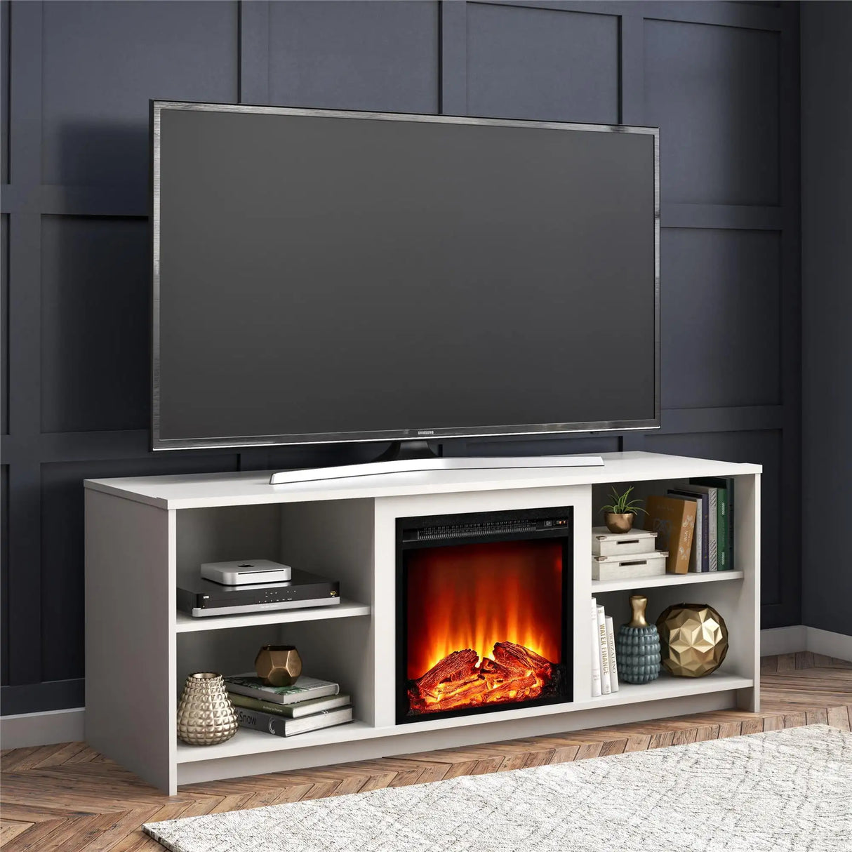 Mainstays Fireplace TV Stand for TVs up to