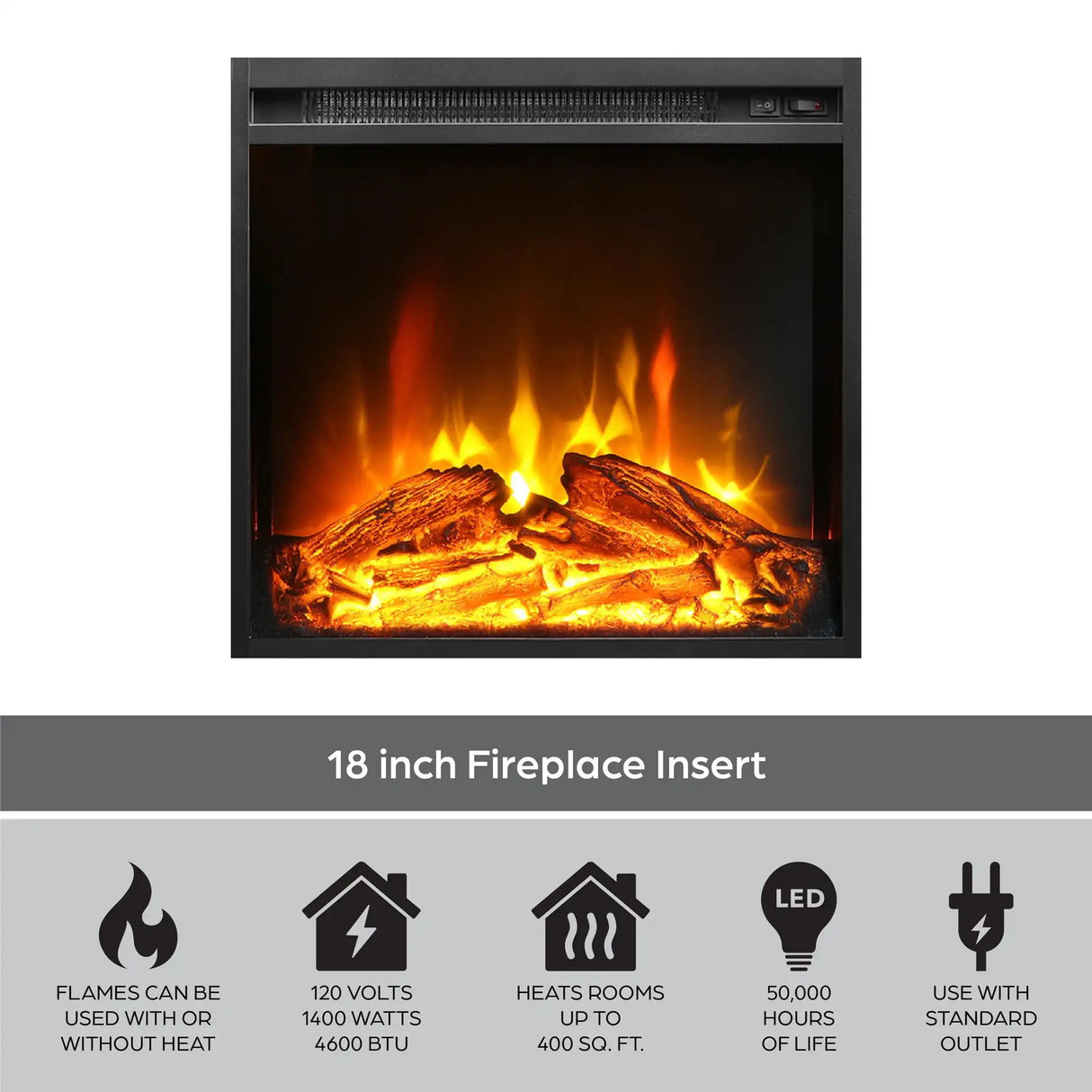 Mainstays Fireplace TV Stand for TVs up to